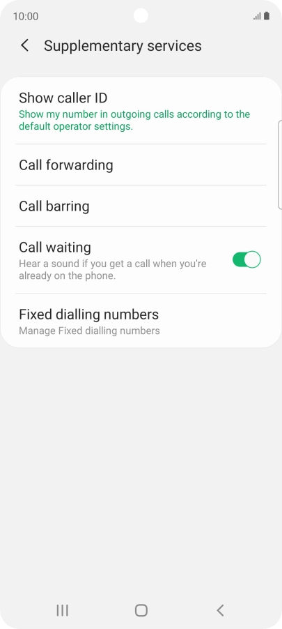 Press Call forwarding.