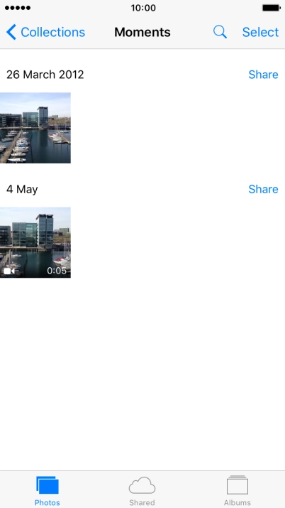 Go to the required folder and press the required picture or video clip.