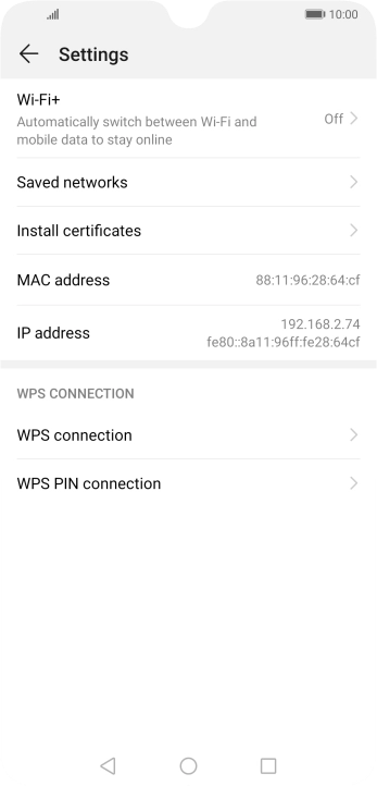 Press Wi-Fi+.
