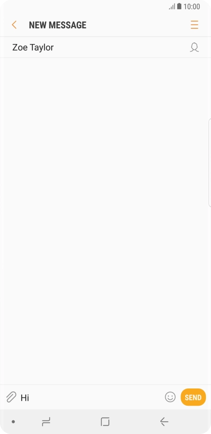 Press SEND when you've written your text message.