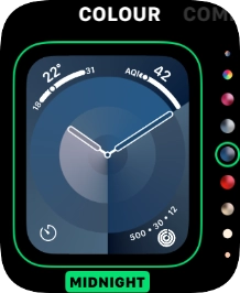 Turn the Digital Crown to change between the different designs.