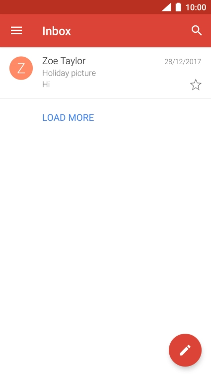 Slide your finger right starting from the left side of the screen.