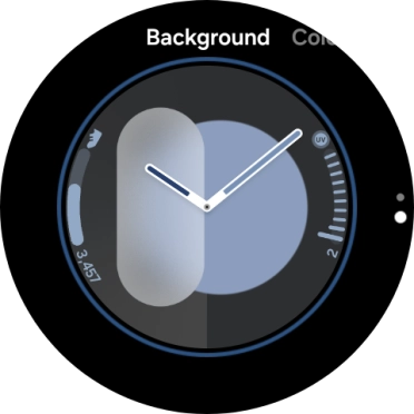 Slide your finger on the screen to change between the different designs.