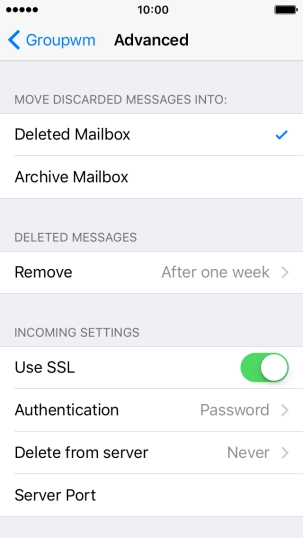 Press the indicator next to 