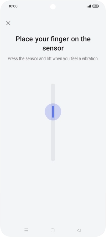 Follow the instructions on the screen to create the phone lock code using your fingerprint.