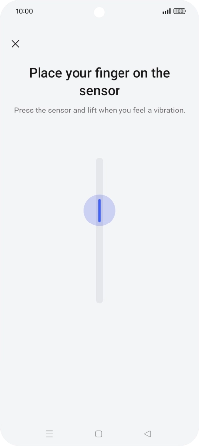 Follow the instructions on the screen to create the phone lock code using your fingerprint.