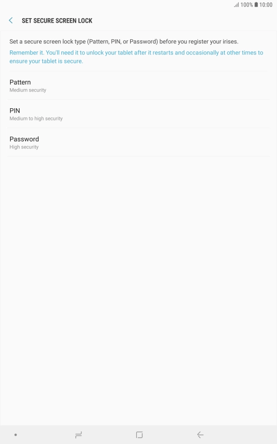 Press the required lock code and follow the instructions on the screen to create an additional lock code.