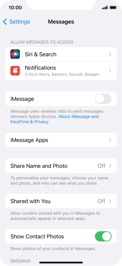 Press the indicator next to 