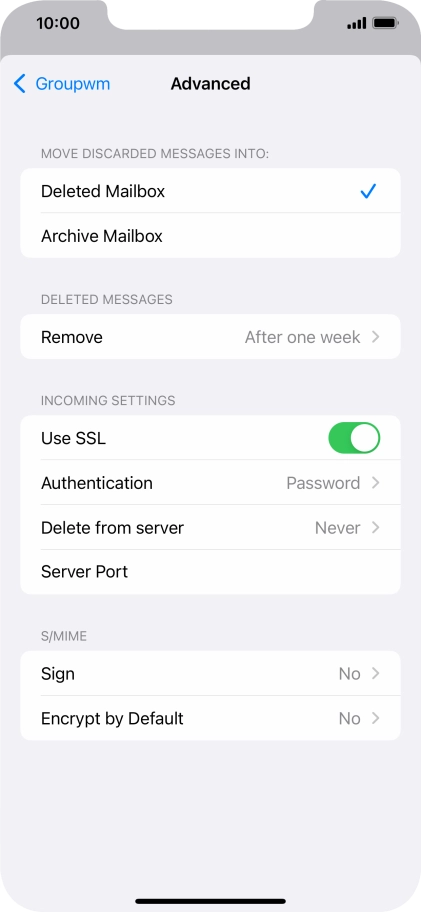 Press the indicator next to 
