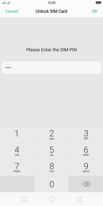 Key in your PIN and press OK.