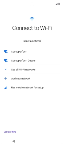 Press the required Wi-Fi network.
