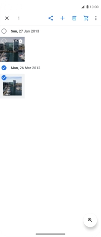 Press the required pictures or video clips.