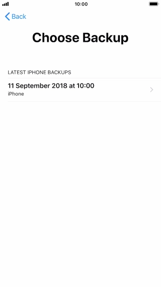 Press the required backup and your phone restores the content of the selected backup. Subsequently, follow the instructions on the screen to set up your phone and prepare it for use.