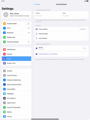 Press People and follow the instructions on the screen to select which contacts you would like to receive calls and notifications from when Do Not Disturb is turned on. Press People and follow the instructions on the screen to select which contacts you would like to receive calls and notifications from when Do Not Disturb is turned on.