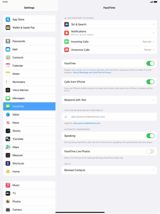 Press the indicator next to 
