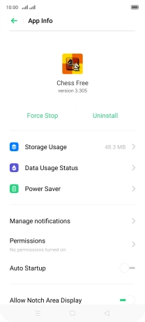 Press Storage Usage.