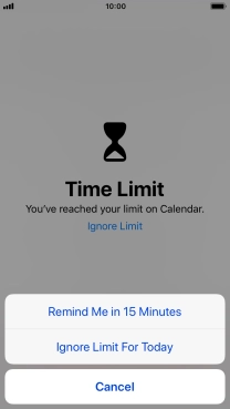 Press the required setting.