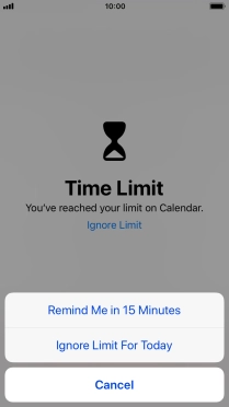 Press the required setting.