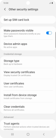 Press Set up SIM card lock.