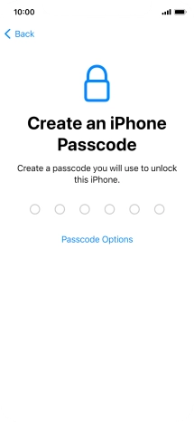 Press Passcode Options.