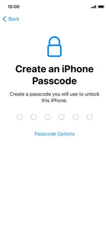 Press Passcode Options.