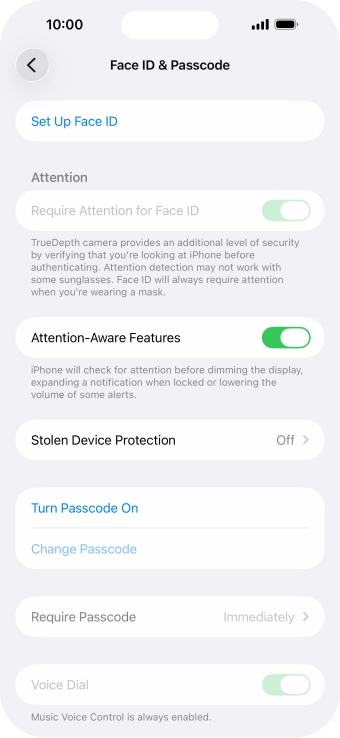 Press Set Up Face ID.