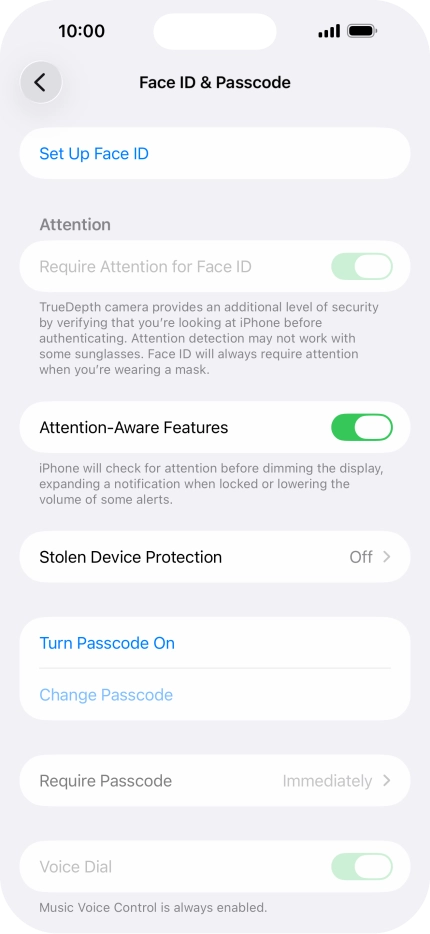 Press Set Up Face ID.