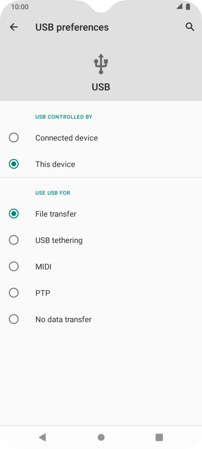 Press File transfer.