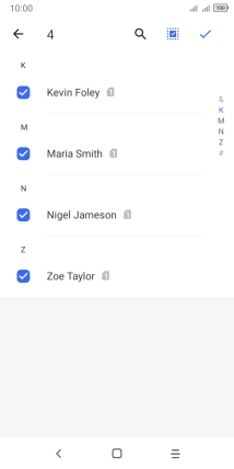 Press the confirm icon.