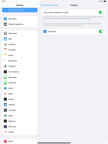 Press the indicator next to 