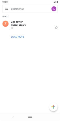 Press the email account icon.