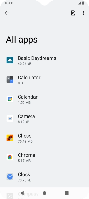 Press the required app.