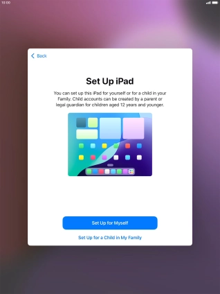 Press Set Up for Myself. Press Set Up for Myself.