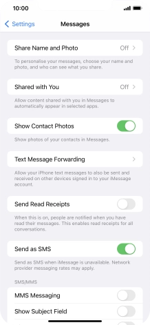 Press the indicator next to 
