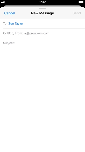 Press Subject: and key in the required subject.