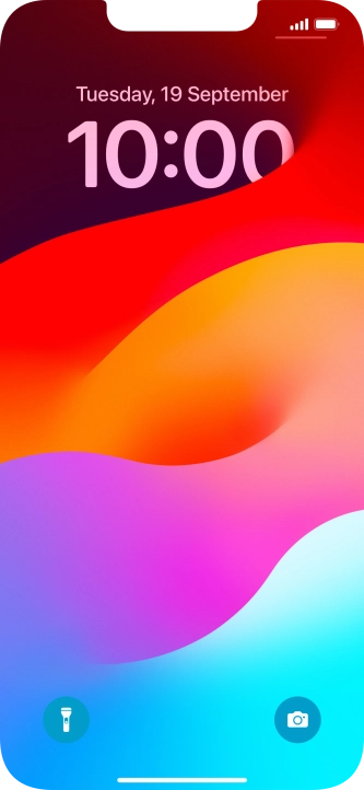 Press and hold anywhere on the lock screen.