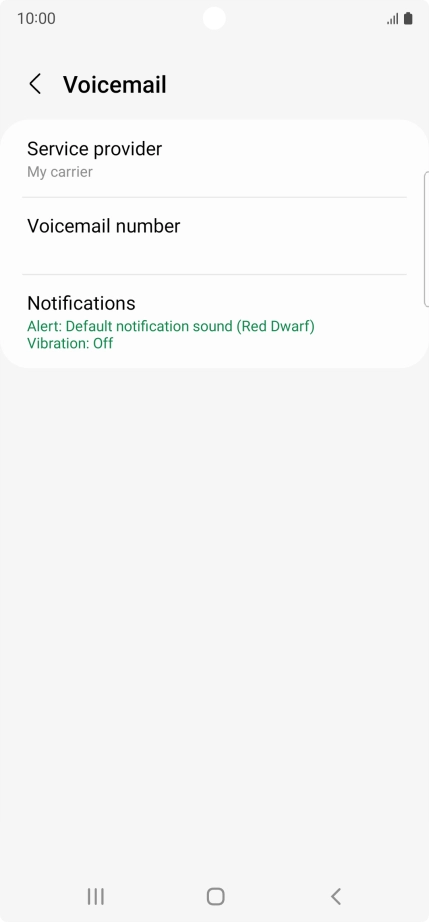 Press Voicemail number.