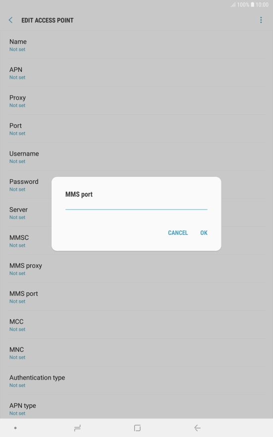 Key in 8080 and press OK.