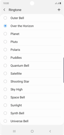 Press the add ring tone icon.