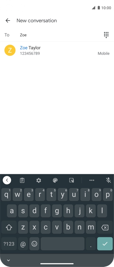 Press the required contact.