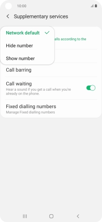 Press Show number to turn on caller identification.