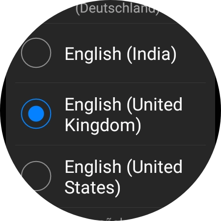Press the required language.