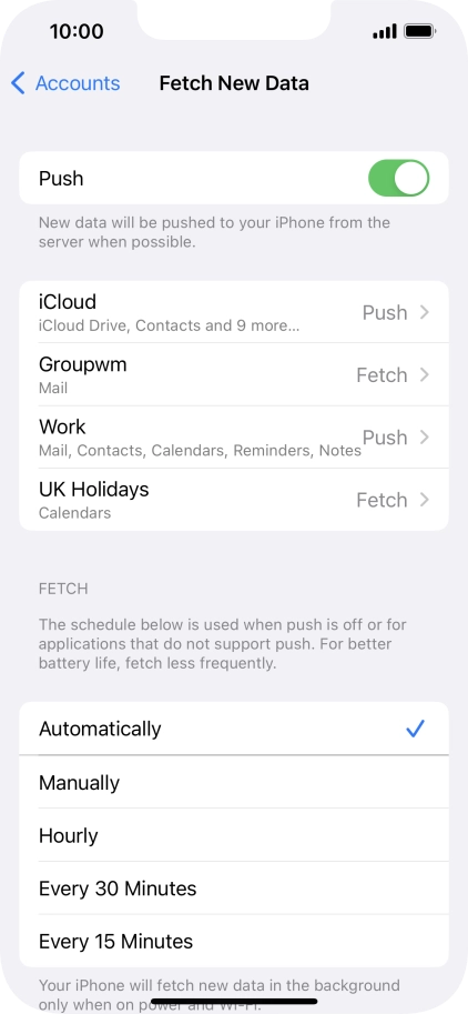 Press the indicator next to 