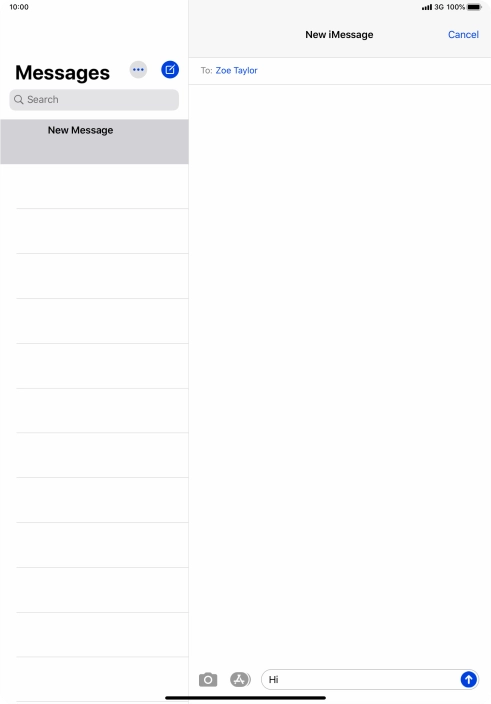 Press the send icon.