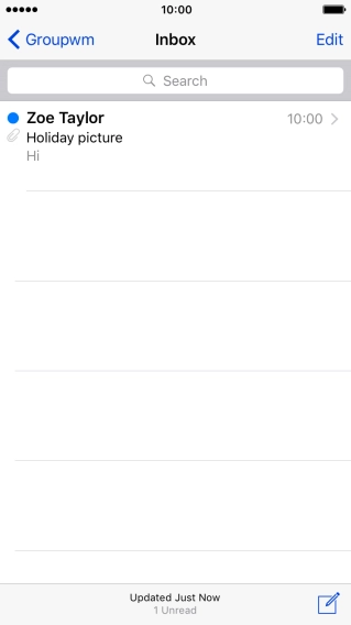 Press the new email message icon.