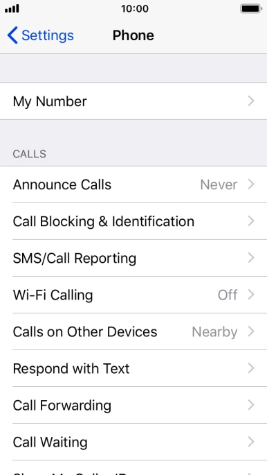 Press Announce Calls.