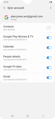 Press the indicator next to 