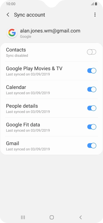 Press the indicator next to 