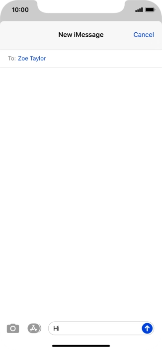 Press the send icon.