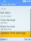 Select Update time settings.